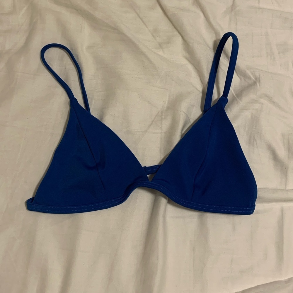 Parade Blue  Triangle Bikini Top - Picture 3 of 7
